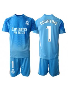 Real Madrid Thibaut Courtois #1 Målvakt Replika Hemmakläder Barn 2025-26 Kortärmad (+ byxor)